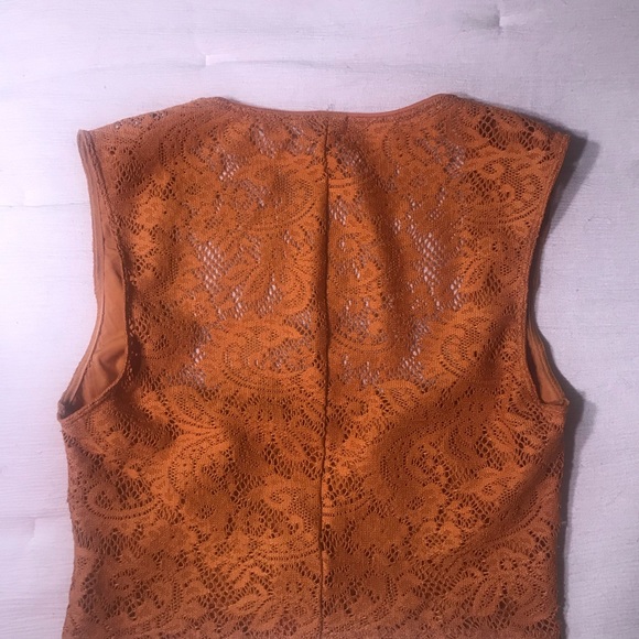 Urban Outfitters Tops Urban Outfitters Orange Lace Corset Crop Top